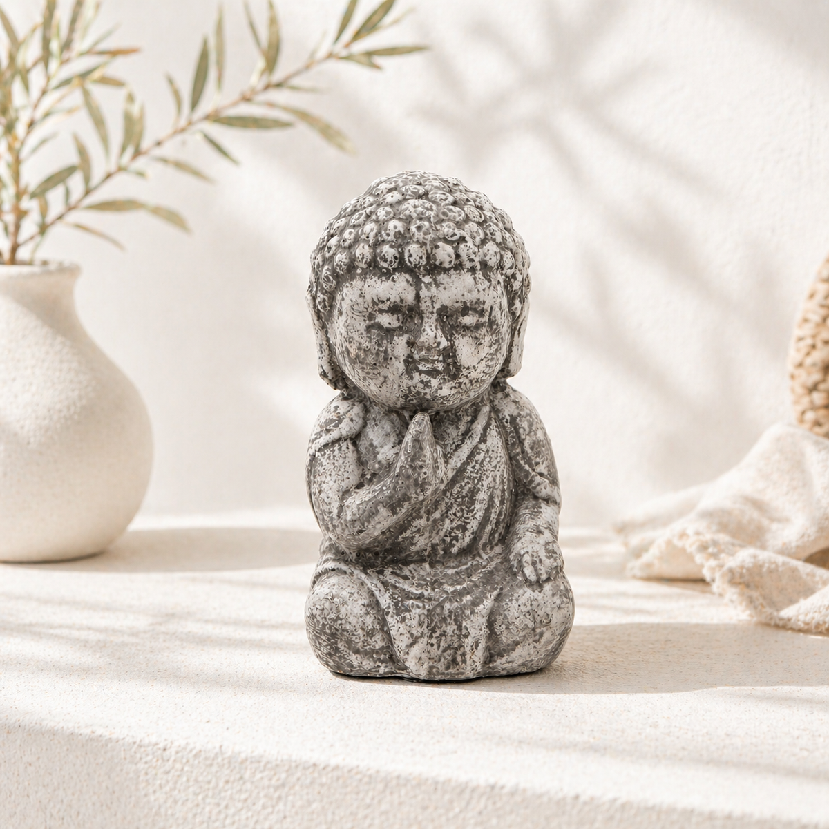 SENS Mediterende Boeddha antiek grijs